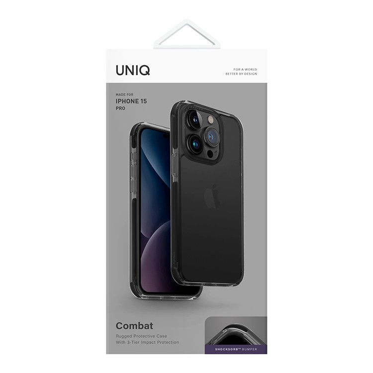 Чехол UNIQ COMBAT iPhone 15 Pro, черный (IP6.1P(2023)-COMBLK) Фото 6