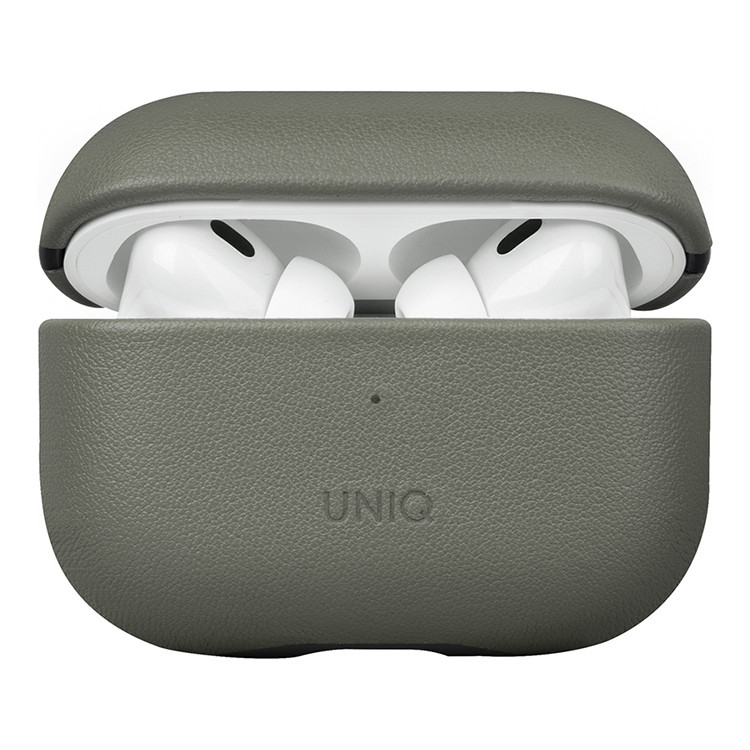 Чехол Uniq Terra Leather для AirPods Pro 2, зеленый (AIRPODSPRO2-TERLGRN) Фото 0