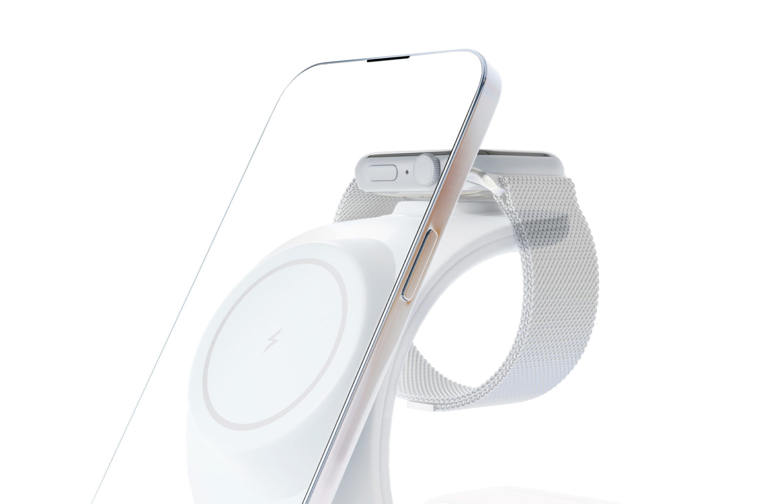 Беспроводное зарядное устройство vlp Powerstand 3in1, белый Фото 1