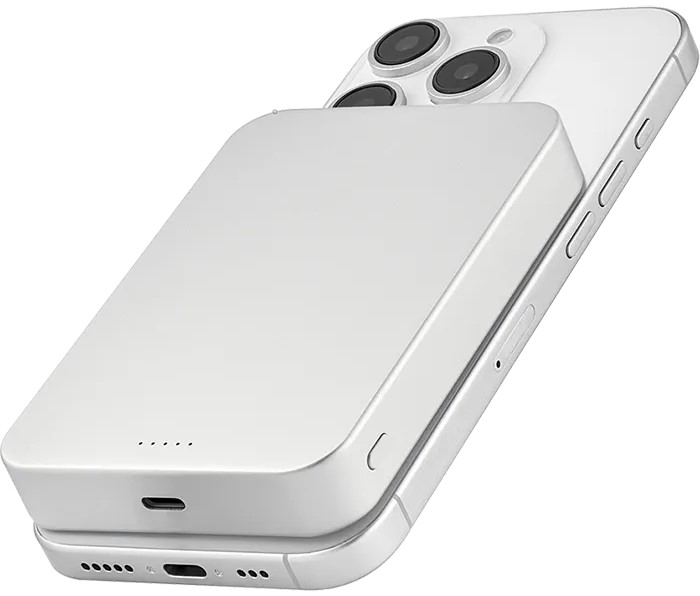 Внешний аккумулятор uBear Slide Magsafe 10000mAh Qi2 PD20W, белый Фото 0