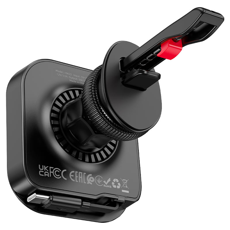 Держатель автомобильный HOCO HW23 Might 15W, черный Фото 3