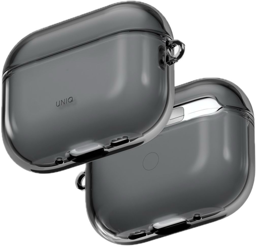 Чехол Uniq Glase Glossy для AirPods Pro 3, серый (AIRPODSPRO3-GLSGSMK) Фото 4