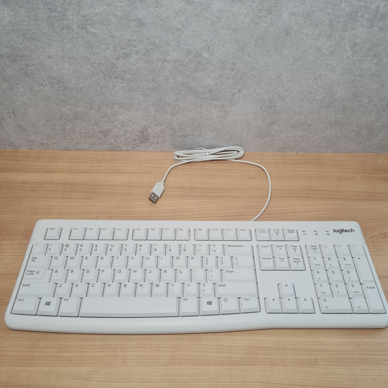 Клавиатура и мышь Logitech MK120, белый Фото 2