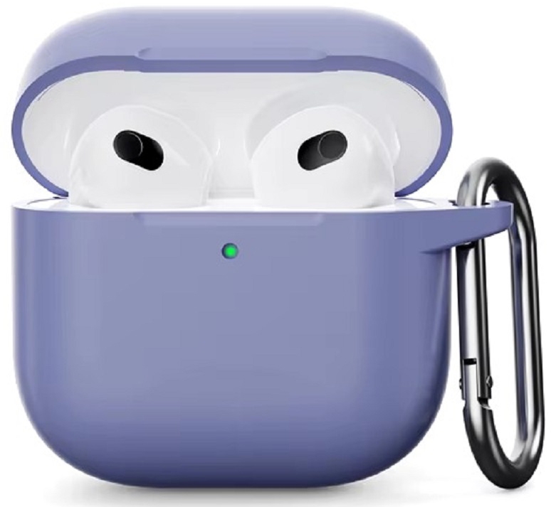 Силиконовый защитный чехол для AirPods 4, лавандовый (Lavender) Фото 0