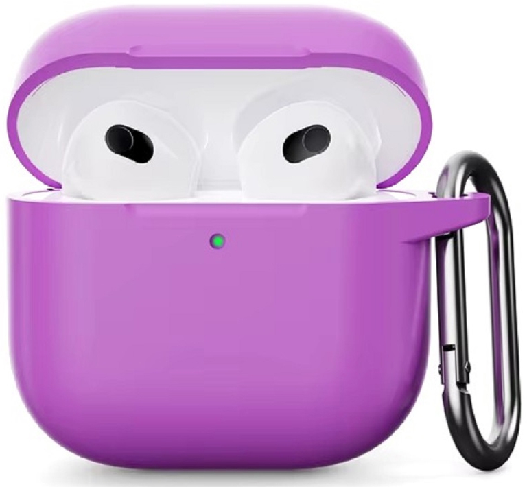 Силиконовый защитный чехол для AirPods 4, фиолетовый (Purple) Фото 0