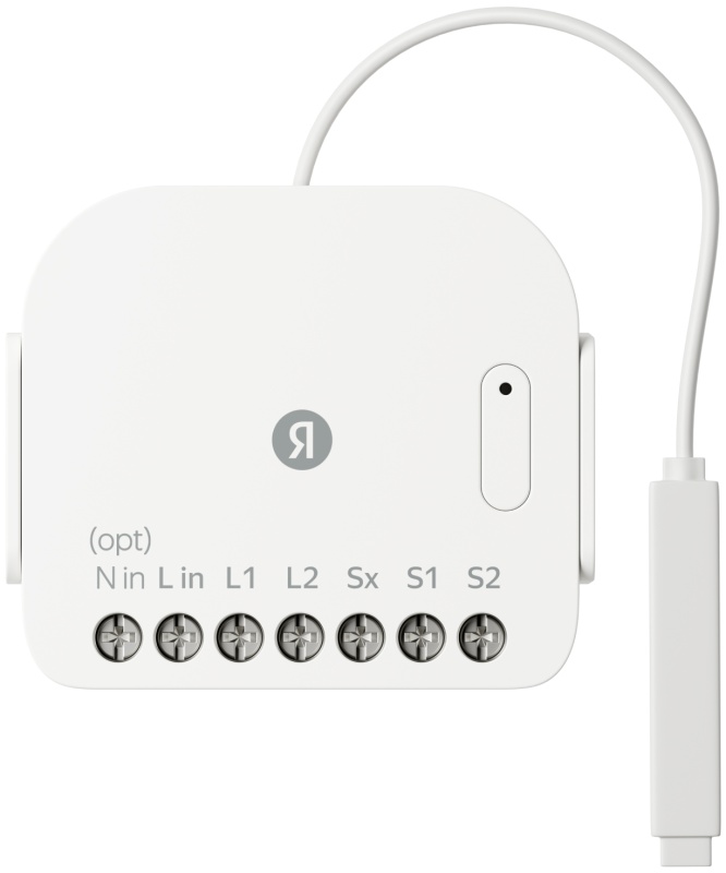 Умное реле Яндекс двухканальное, Zigbee, работает с Алисой, белый Фото 0