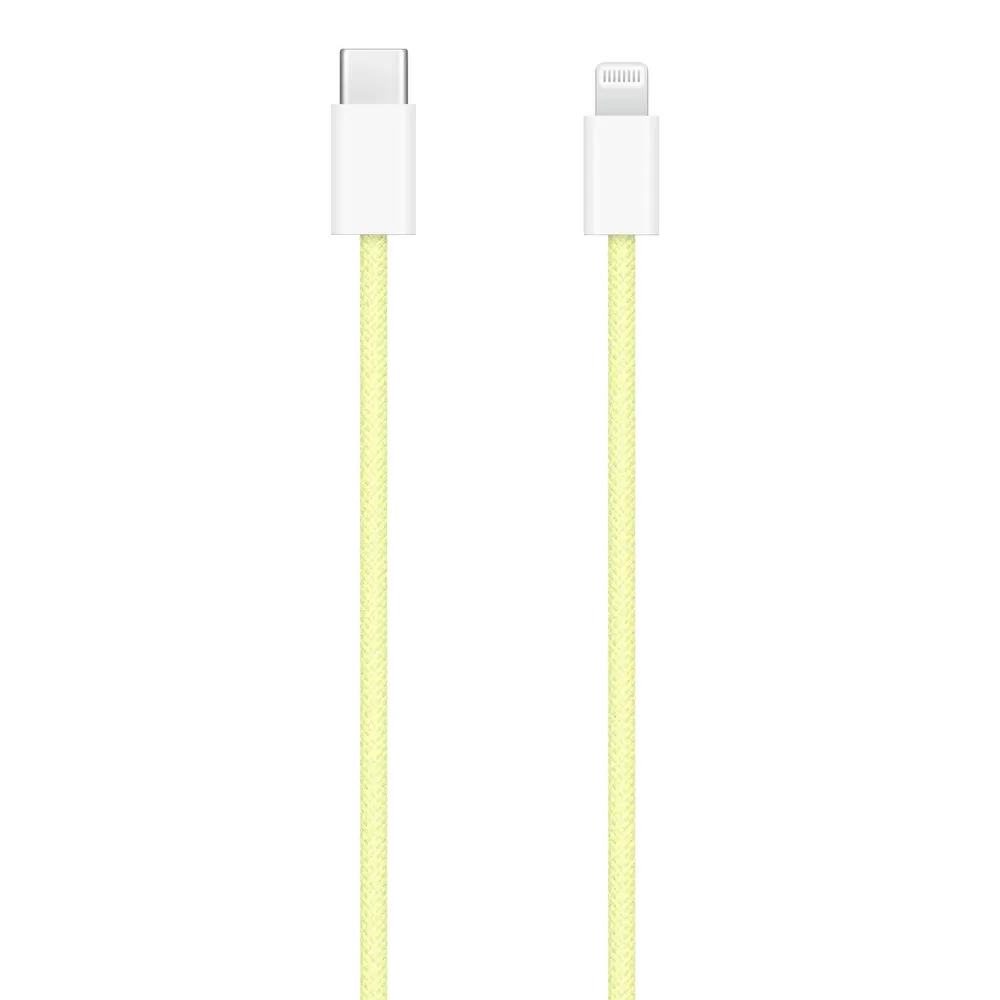 Плетеный кабель Apple Lightning to USB-C, 1 м, желтый Фото 0