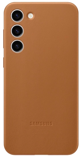 Чехол Samsung Galaxy S23+ Leather Case (EF-VS916LAEGRU), песочно-бежевый Фото 0