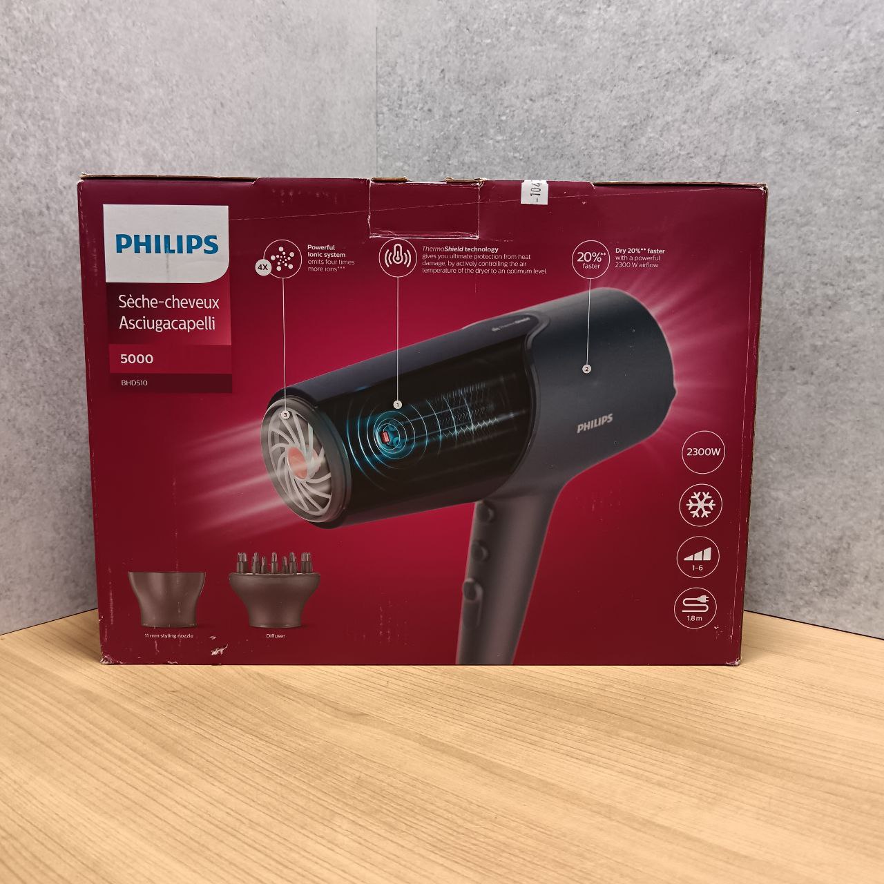 Фен Philips BHD510/00, синий Фото 1