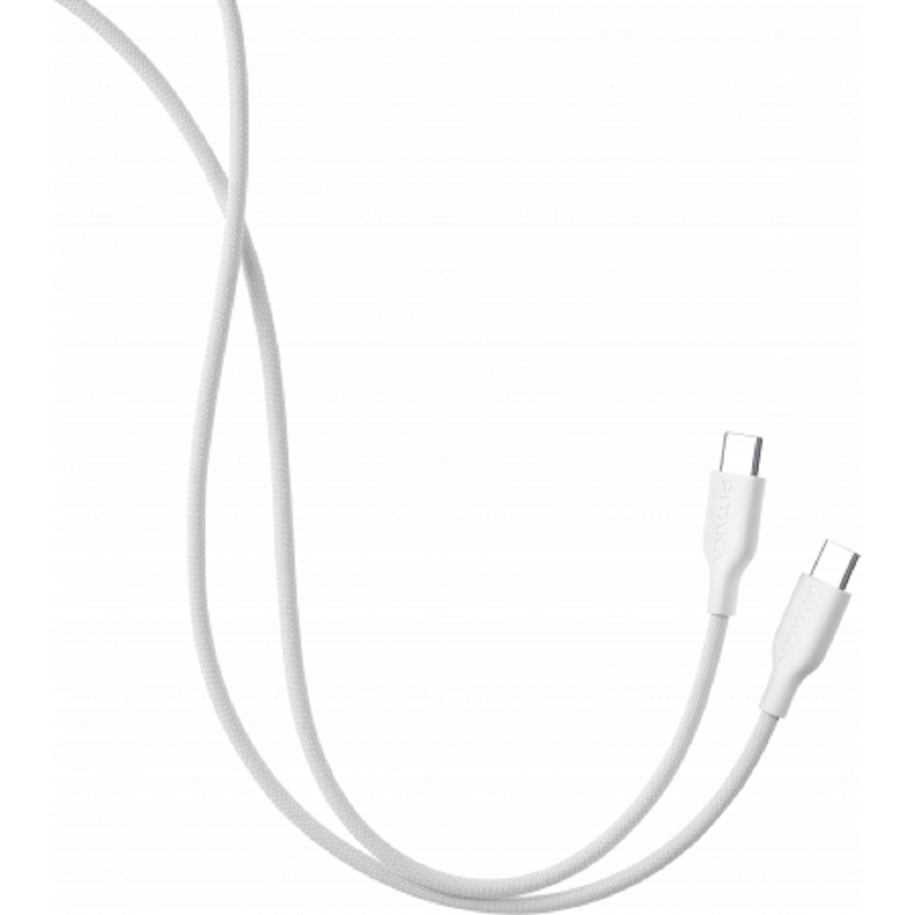 Кабель PITAKA USB-C - USB-C в оплетке, белый (FB2302W) Фото 1