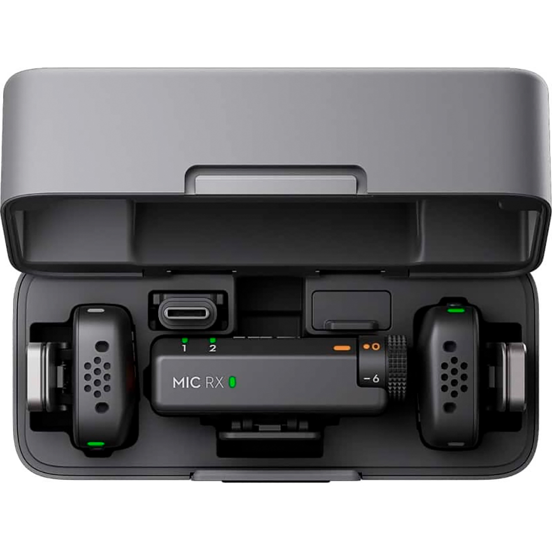 Комплект микрофонов DJI Mic mini (2 TX + 1 RX + зарядный кейс), черный