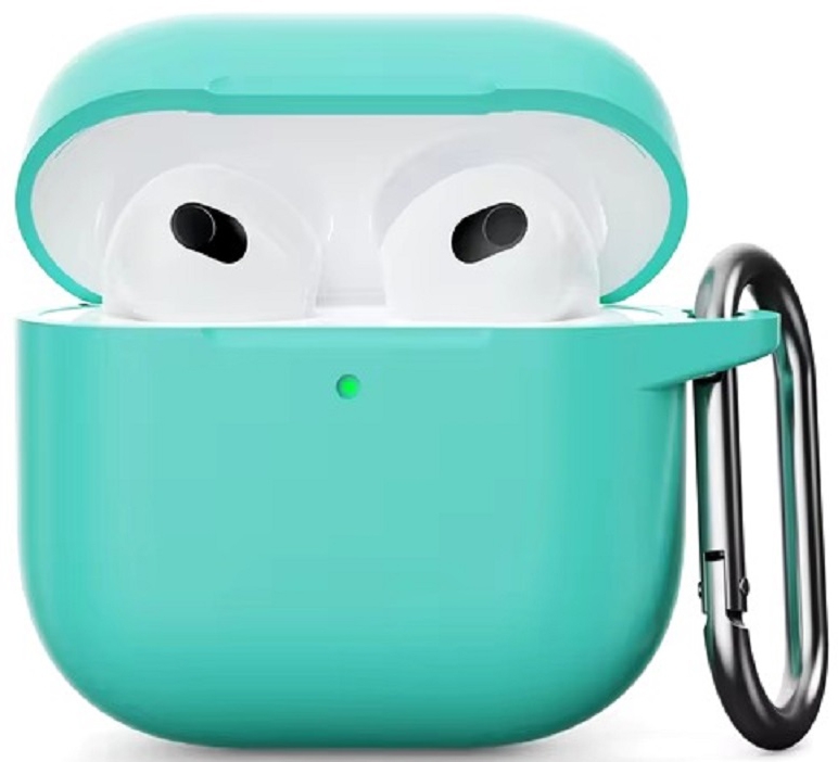 Силиконовый защитный чехол для AirPods 4, мятный (Mint green) Фото 0