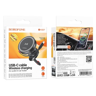 Автомобильный держатель Borofone BH207,15Вт, черный Фото 3