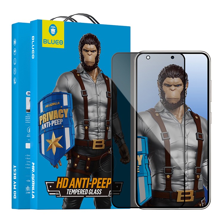 Защитное стекло BlueO Anti-peep для Galaxy S25, Black (приватное) Фото 0