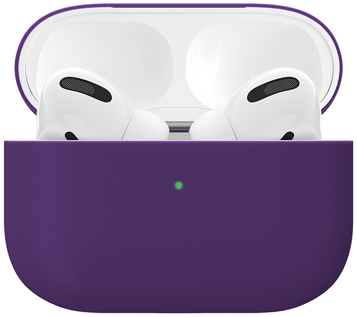 Чехол силиконовый VLP для Apple AirPods Pro, темно-фиолетовый Фото 0