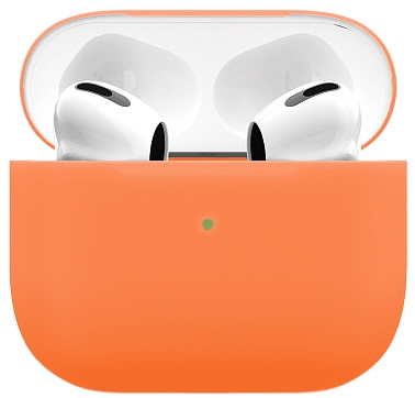 Чехол силиконовый VLP для Apple AirPods 3, тонкий силикон, оранжевый Фото 1