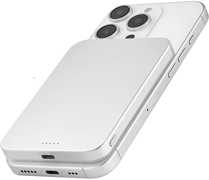 Внешний аккумулятор uBear Slide Magsafe 5000mAh Qi2 PD20W, белый Фото 0