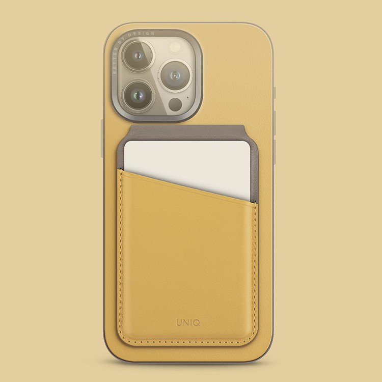 Кардхолдер UNIQ Lyden DS Magsafe, желтый/серый (LYDENDS-CYELFGRY) Фото 1