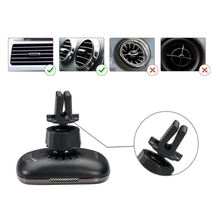 Автодержатель Pitaka MagEZ Mount Qi Vent с беспроводной зарядкой (CM3001Q) Фото 4