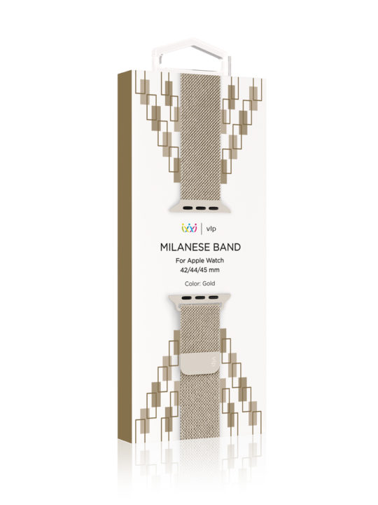 Ремешок VLP Milanese Band для Apple Watch 42/44/45mm, шампань Фото 3