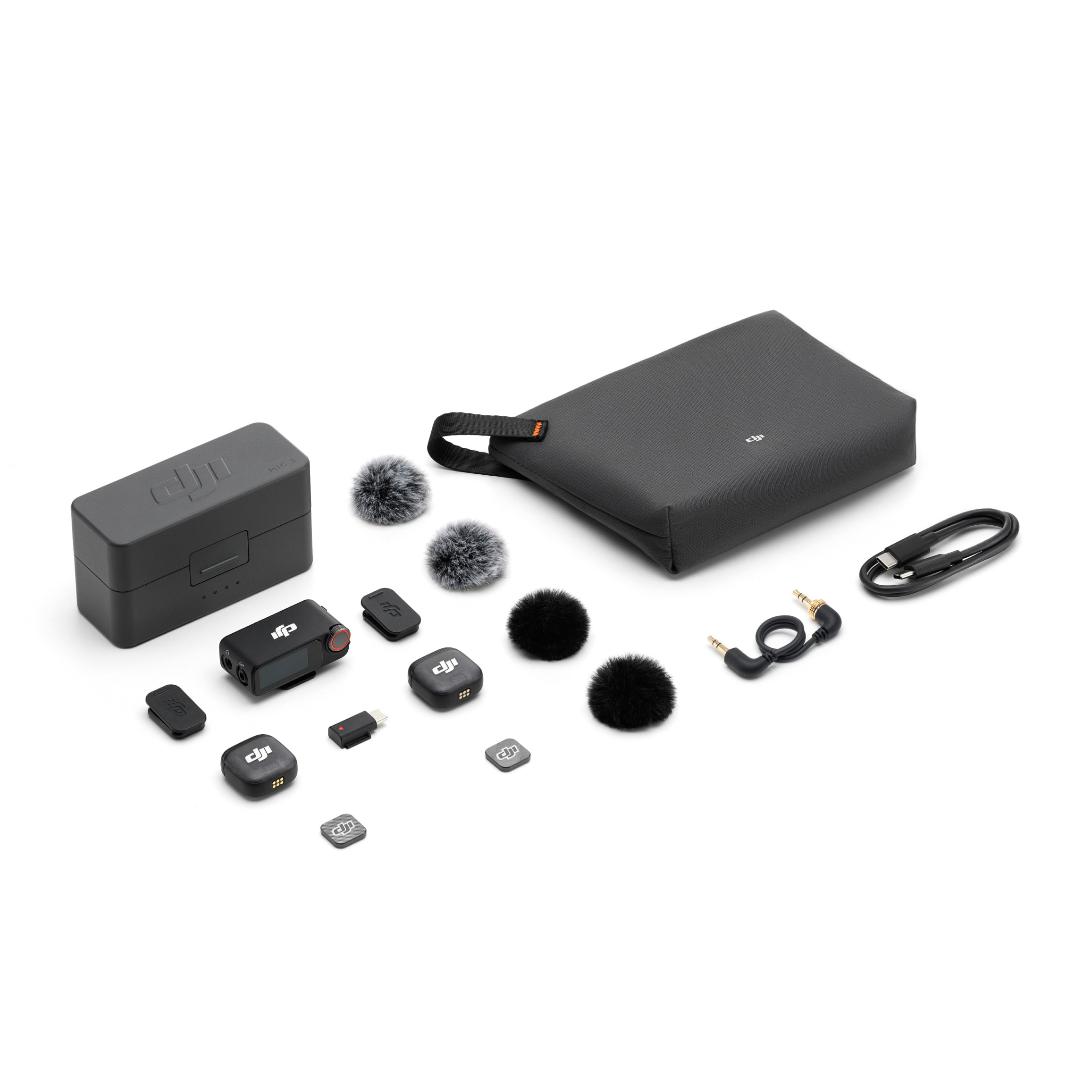 Беспроводной микрофон DJI Mic 3 (2 TX + 1 RX + зарядный футляр), черный Фото 4