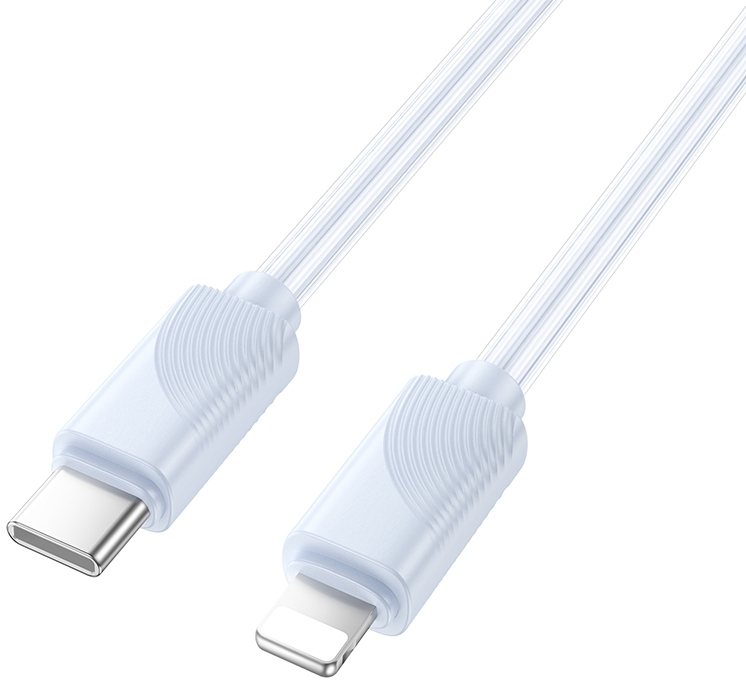 Кабель Hoco X114 Lightning to Usb-C 1m 27W, голубой Фото 1