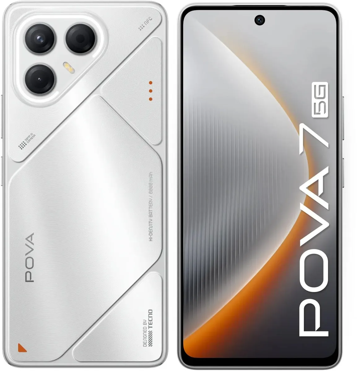 Смартфон TECNO Pova 7 5G 8/128 ГБ, серебристый Фото 1