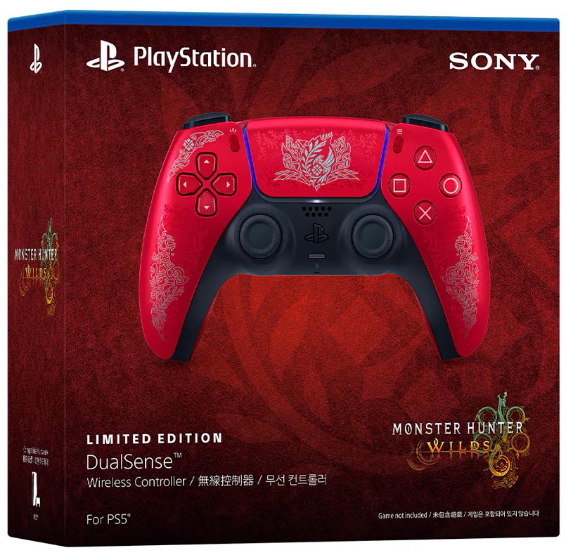 Геймпад Sony DualSense Monster Hunter Wilds Limited Edition (PS5), красный Фото 1