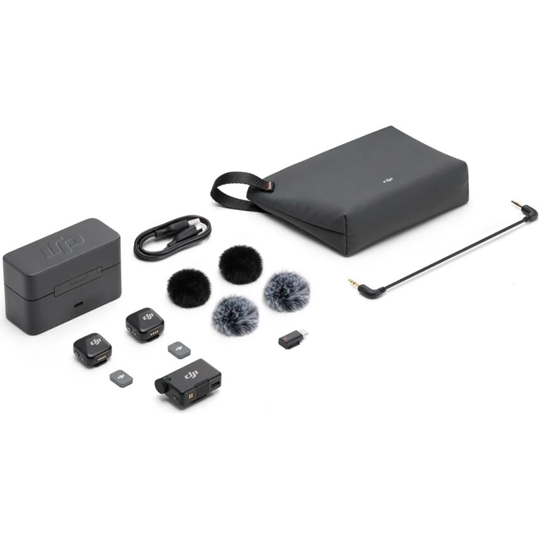 Комплект микрофонов DJI Mic mini (2 TX + 1 RX + зарядный кейс), черный