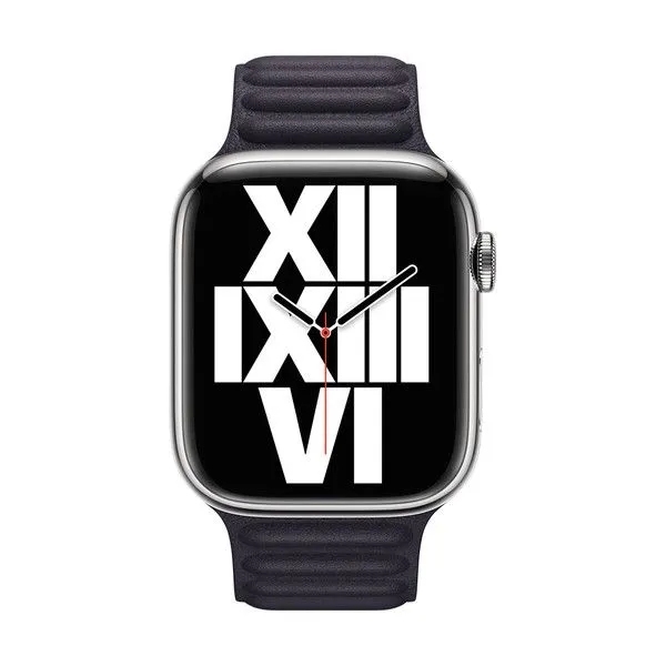 Ремешок Apple Watch 45mm Midnight Leather Link Ink S/M (MP873) Фото 1
