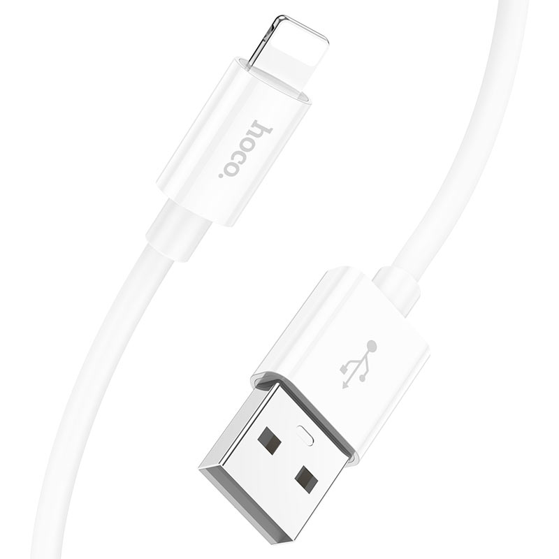 Кабель Hoco X87 Usb to Lightning 2.4A., 1м, белый Фото 1