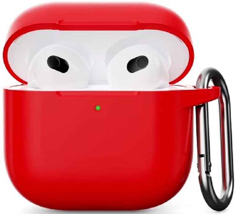 Силиконовый защитный чехол для AirPods 4, красный (Red) Фото 0