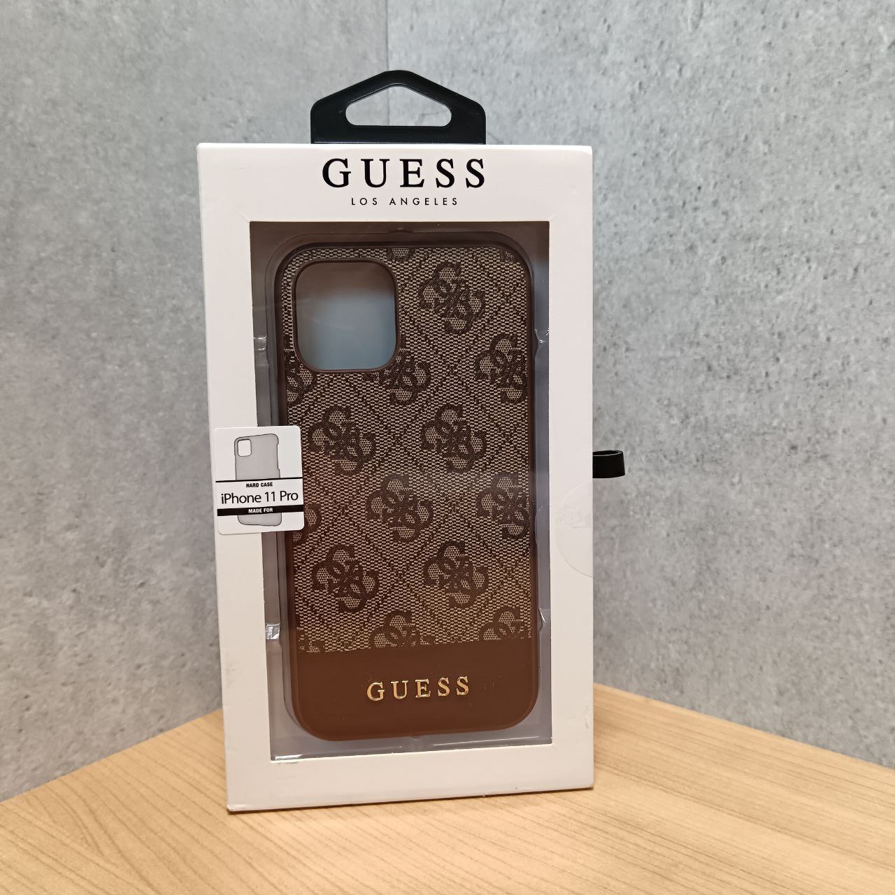 Чехол для смартфона Guess для iPhone 11 Pro 4G PU Stripe Metal logo Hard Brown Фото 1