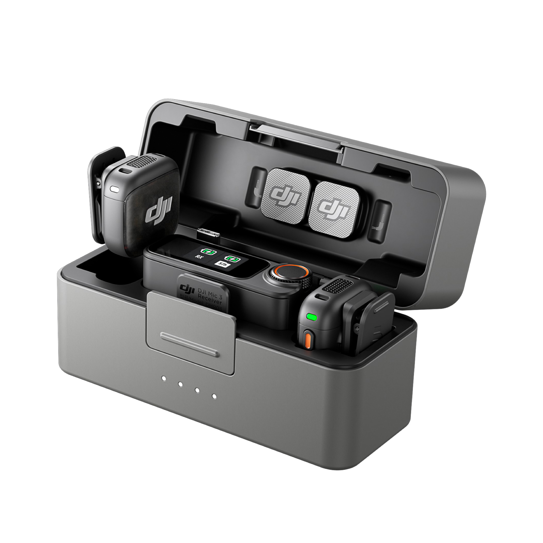 Беспроводной микрофон DJI Mic 3 (2 TX + 1 RX + зарядный футляр), черный Фото 1