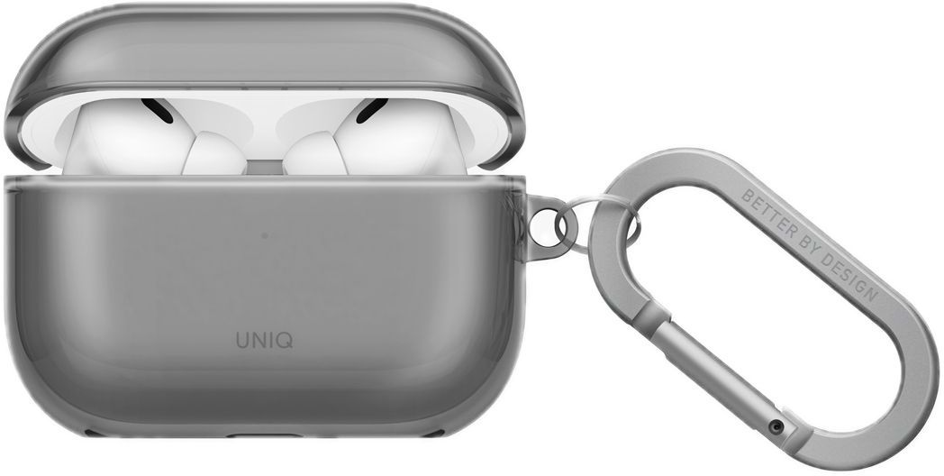 Чехол Uniq Glase Glossy для AirPods Pro 3, серый (AIRPODSPRO3-GLSGSMK) Фото 0