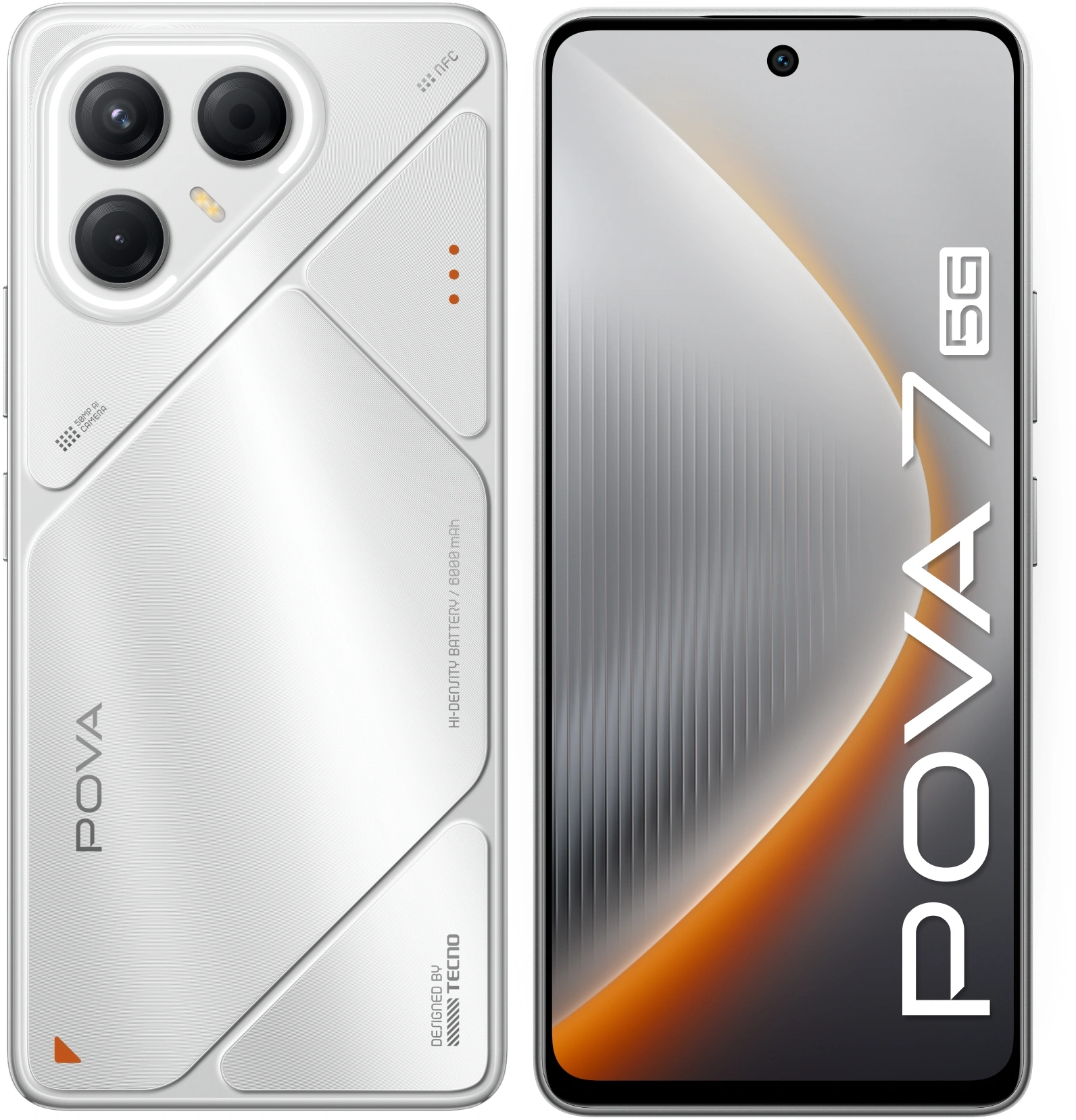 Смартфон TECNO Pova 7 5G 8/256 ГБ, серебристый Фото 0