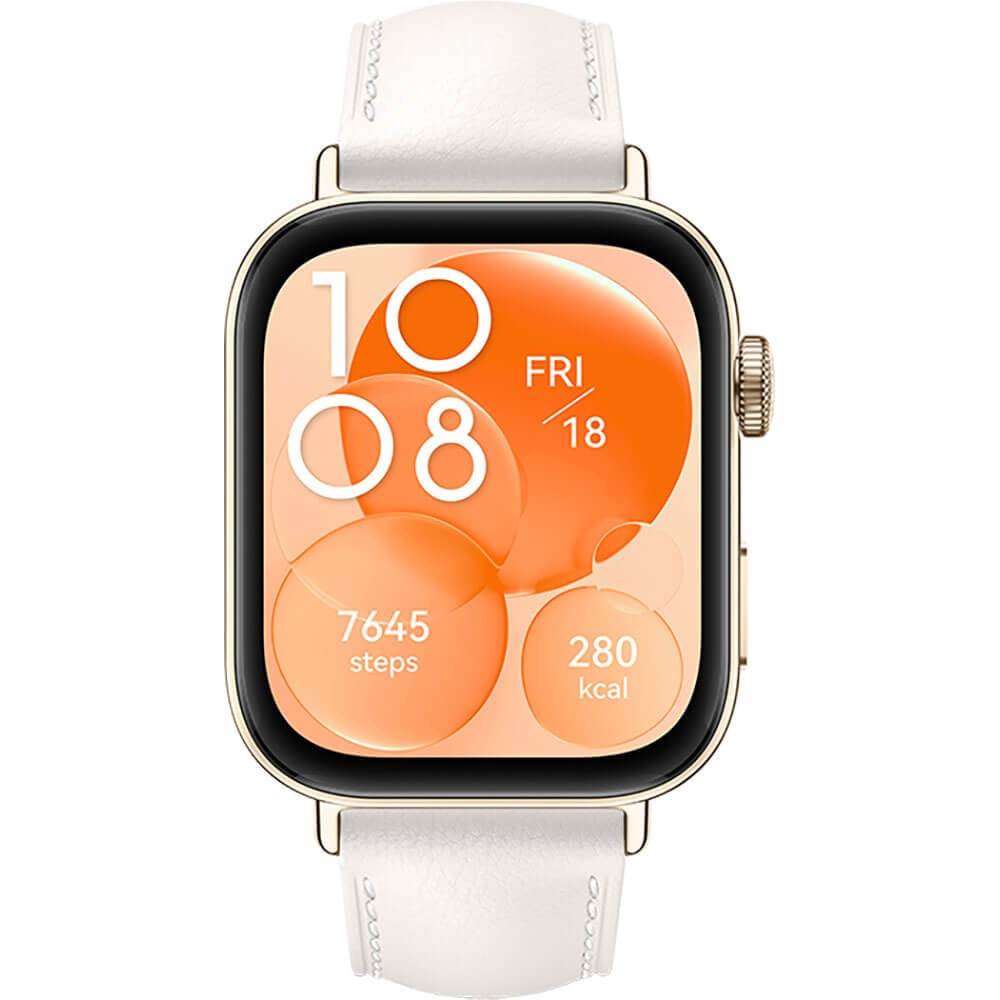 Смарт-часы  HUAWEI Watch Fit 3 SLO-B09, белый кожаный ремешок Фото 4