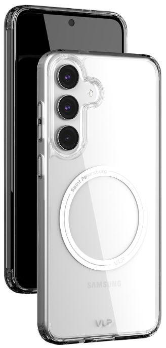 Чехол VLP Crystal Case MagSafe для Samsung S25 FE, прозрачный (1052054) Фото 1