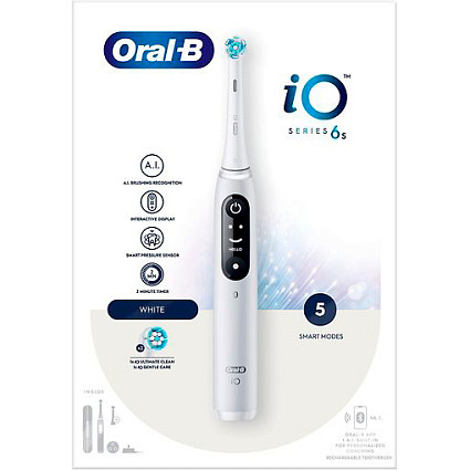 Электрическая зубная щетка Oral-B iO Series 6s, белый Фото 1