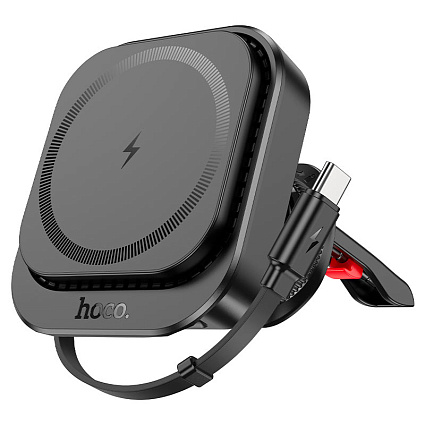 Держатель автомобильный HOCO HW23 Might 15W, черный Фото 1