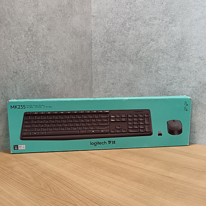 Клавиатура и мышь Logitech MK235, серый Фото 2