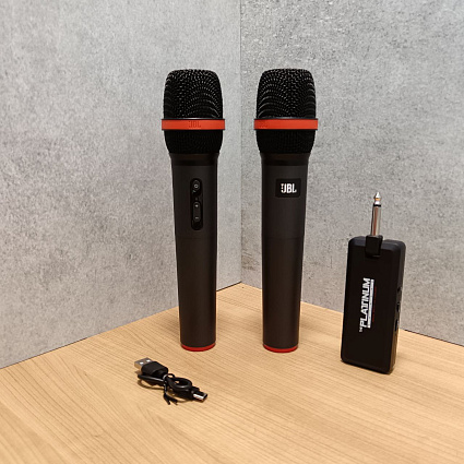 Микрофон JBL UHF Microphone MIC-300, черный (+Platinum Karaoke pm300 ресивер) Фото 3