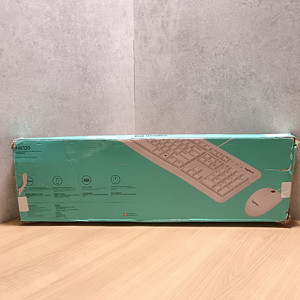 Клавиатура и мышь Logitech MK120, белый Фото 5