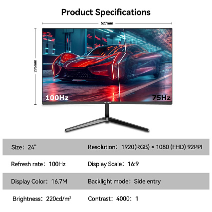 Монитор Reletech L25K60, черный Фото 8