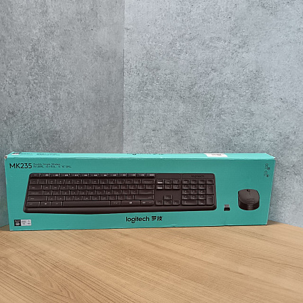 Клавиатура и мышь Logitech MK235, серый Фото 2