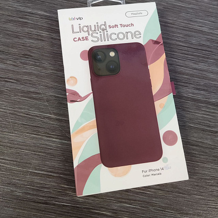 Чехол vlp Silicone case with MagSafe для iPhone 14, «марсала» Фото 2