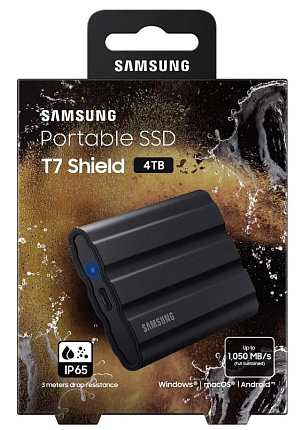Внешний SSD Samsung T7 Shield 4TB, чёрный MU-PE4TOS Фото 7