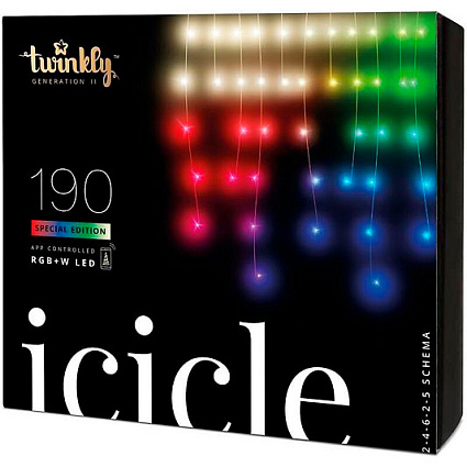 Гирлянда Twinkly Icicle,190 LED, RГБ+W, Wi-Fi Фото 1