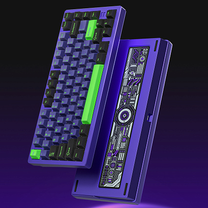 Беспроводная клавиатура CyberLynx F75 ULTRA ENG, фиолетовый Фото 7