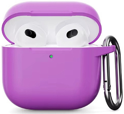 Силиконовый защитный чехол для AirPods 4, фиолетовый (Purple) Фото 1